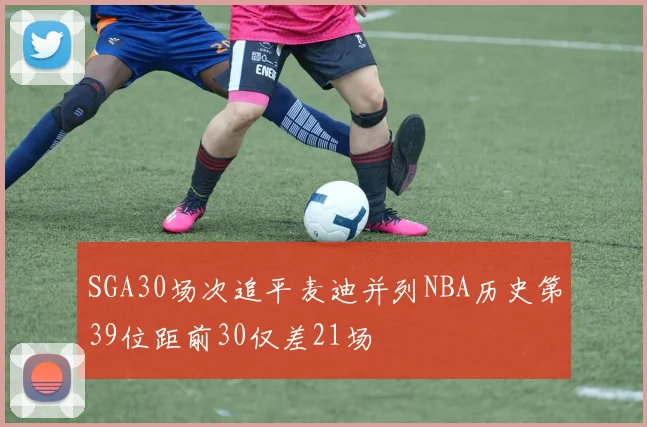 SGA30场次追平麦迪并列NBA历史第39位距前30仅差21场